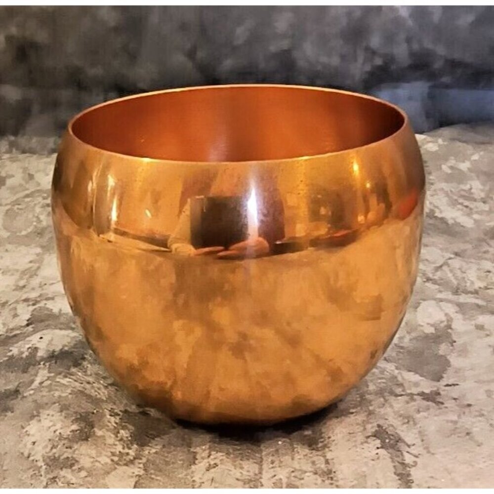 Vintage Coppercraft Guild Small Copper Cup Roly Poly Style 3''Tall Made in USA